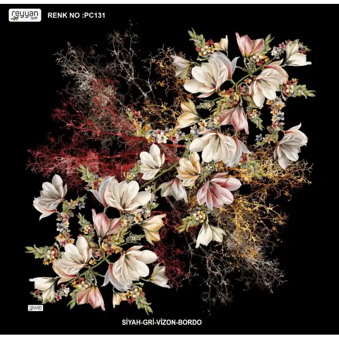 Reyyan İpek 100 cm Desenli Oyalık Yazma (ryyn-440-04)