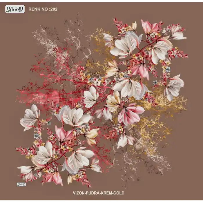 Reyyan İpek 100 cm Desenli Oyalık Yazma (ryyn-440-05)