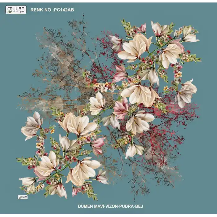 Reyyan İpek 100 cm Desenli Oyalık Yazma (ryyn-440-06)