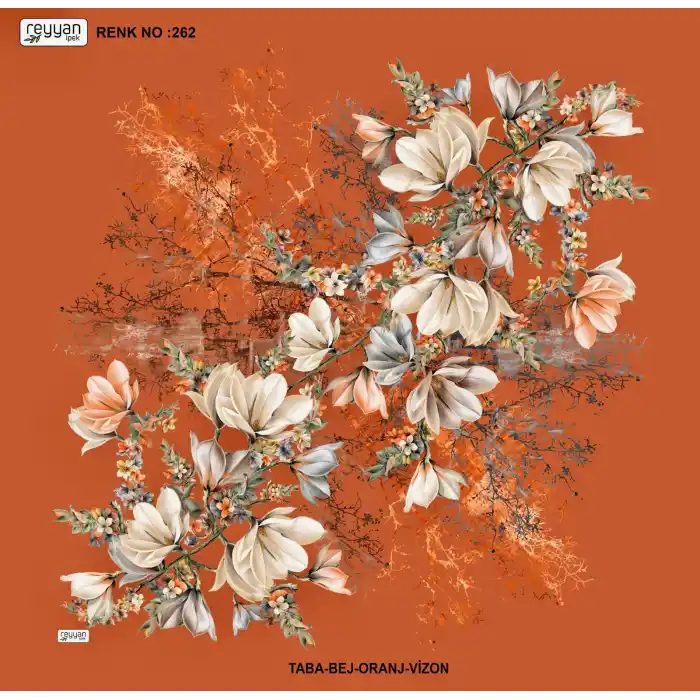 Reyyan İpek 100 cm Desenli Oyalık Yazma (ryyn-440-08)