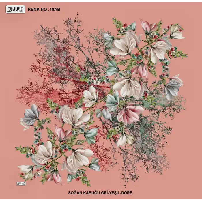 Reyyan İpek 100 cm Desenli Oyalık Yazma (ryyn-440-11)