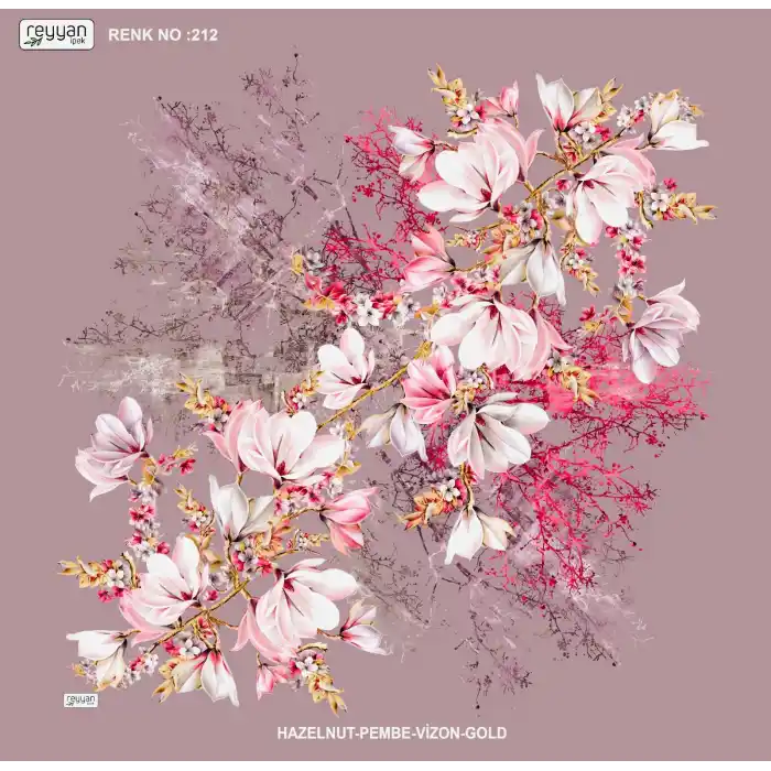 Reyyan İpek 100 cm Desenli Oyalık Yazma (ryyn-440-13)