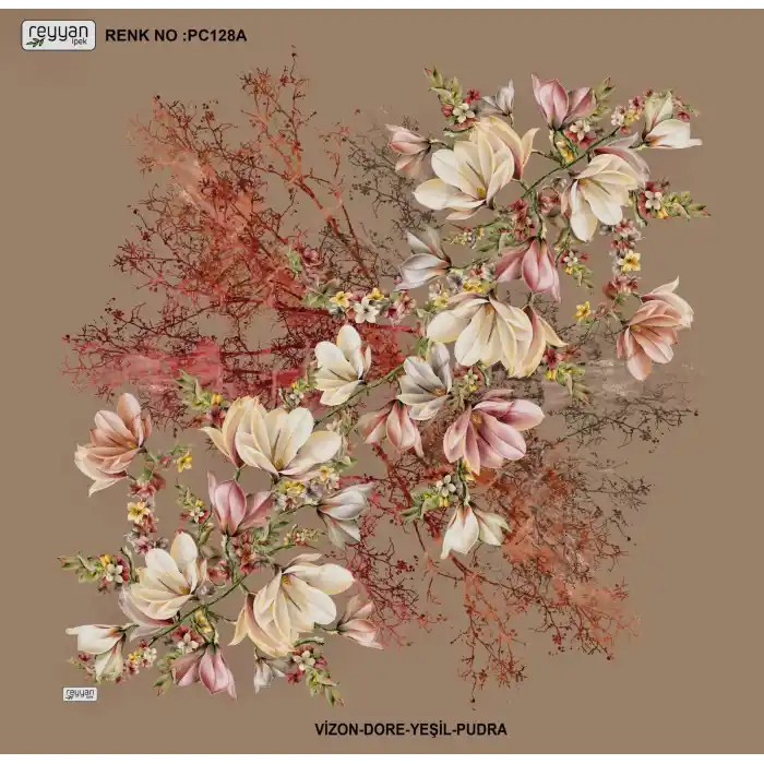 Reyyan İpek 100 cm Desenli Oyalık Yazma (ryyn-440-15)