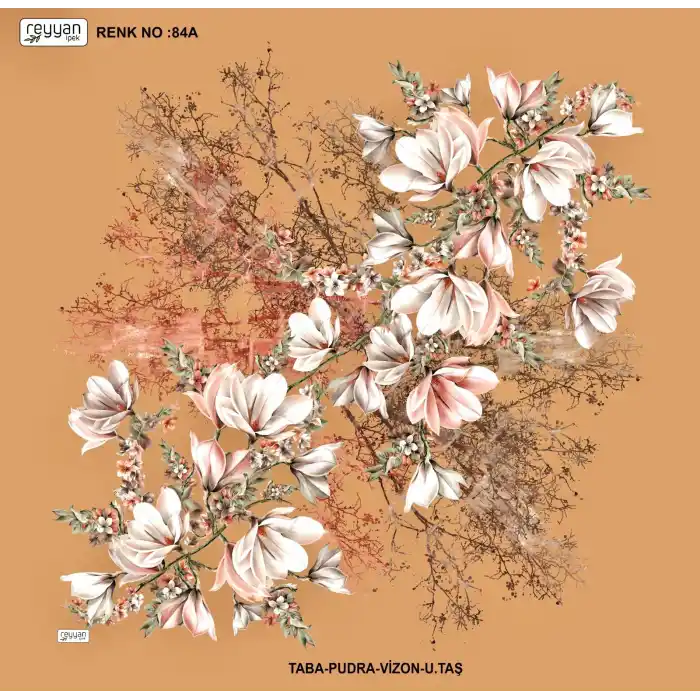 Reyyan İpek 100 cm Desenli Oyalık Yazma (ryyn-440-17)