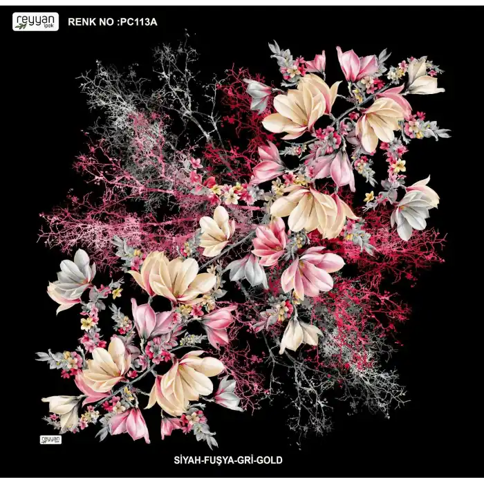 Reyyan İpek 100 cm Desenli Oyalık Yazma (ryyn-440-20)