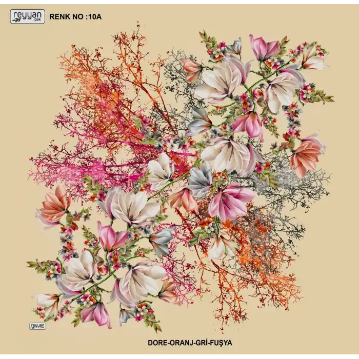 Reyyan İpek 100 cm Desenli Oyalık Yazma (ryyn-440-22)