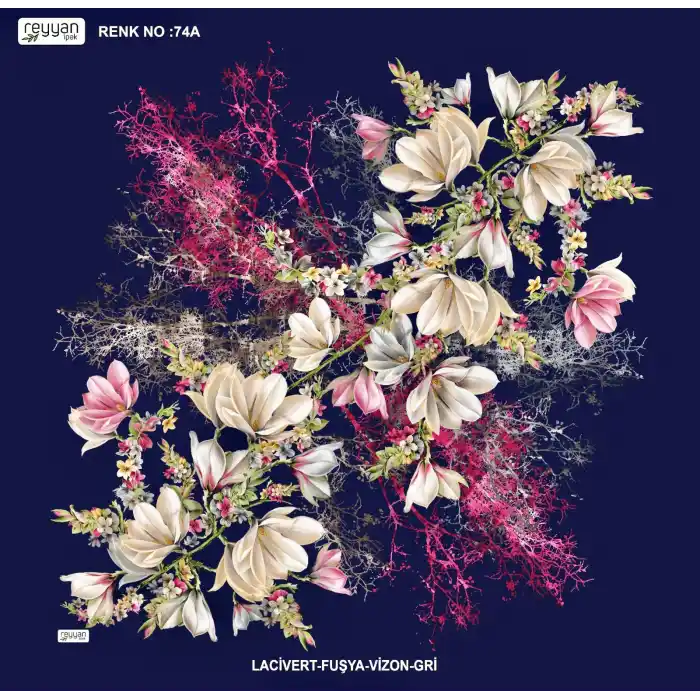 Reyyan İpek 100 cm Desenli Oyalık Yazma (ryyn-440-24)