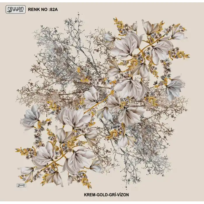 Reyyan İpek 100 cm Desenli Oyalık Yazma (ryyn-440-26)