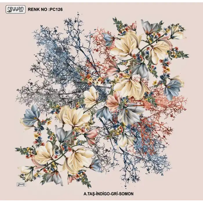 Reyyan İpek 100 cm Desenli Oyalık Yazma (ryyn-440-27)