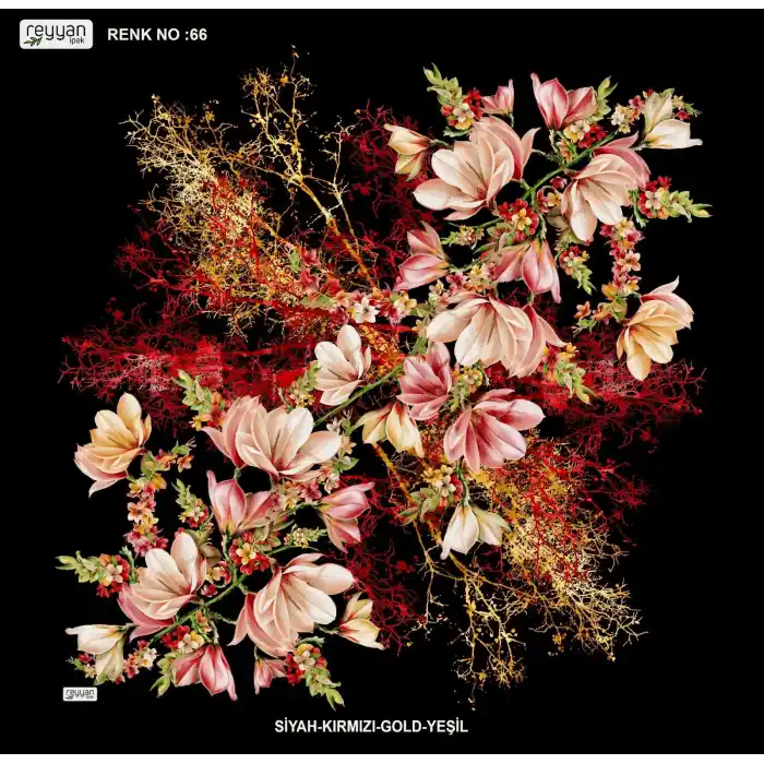 Reyyan İpek 100 cm Desenli Oyalık Yazma (ryyn-440-28)