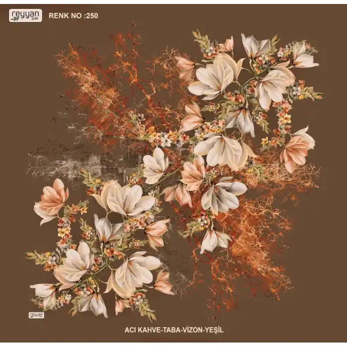 Reyyan İpek 100 cm Desenli Oyalık Yazma (ryyn-440-19)