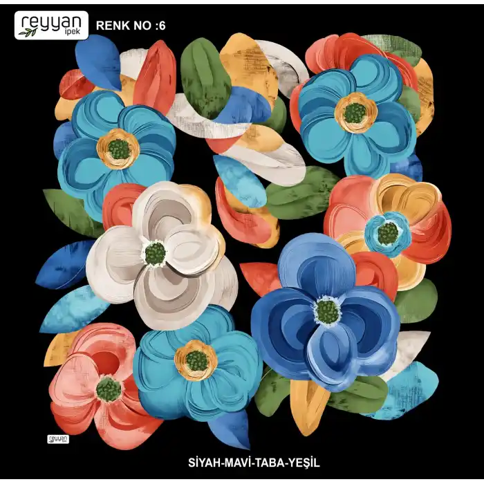 Reyyan İpek 100 cm Desenli Oyalık Yazma (ryyn-441-01)