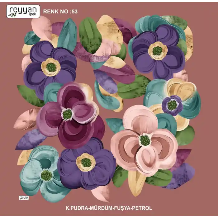 Reyyan İpek 100 cm Desenli Oyalık Yazma (ryyn-441-16)