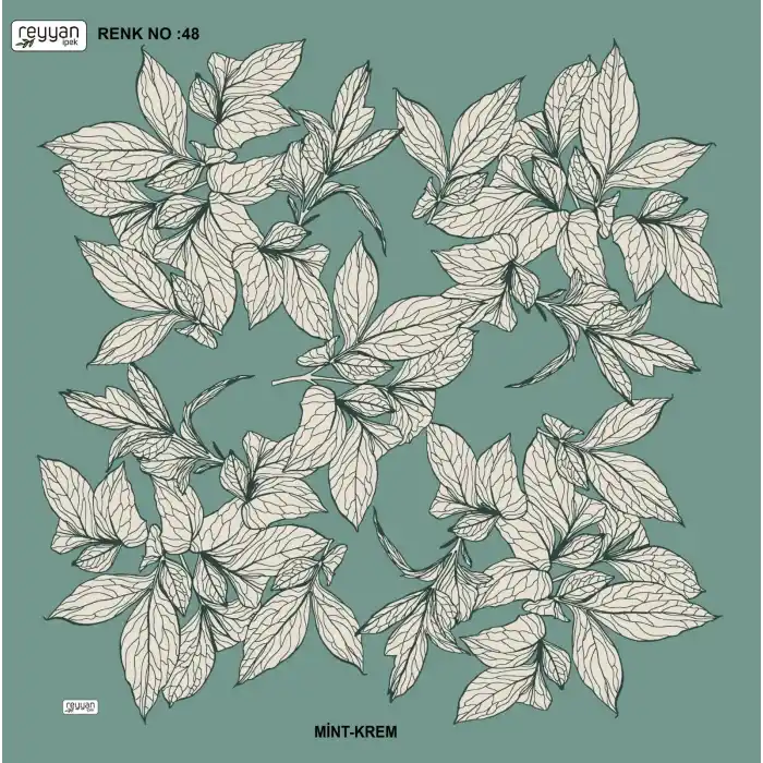 Reyyan İpek 100 cm Desenli Oyalık Yazma (ryyn-442-07)