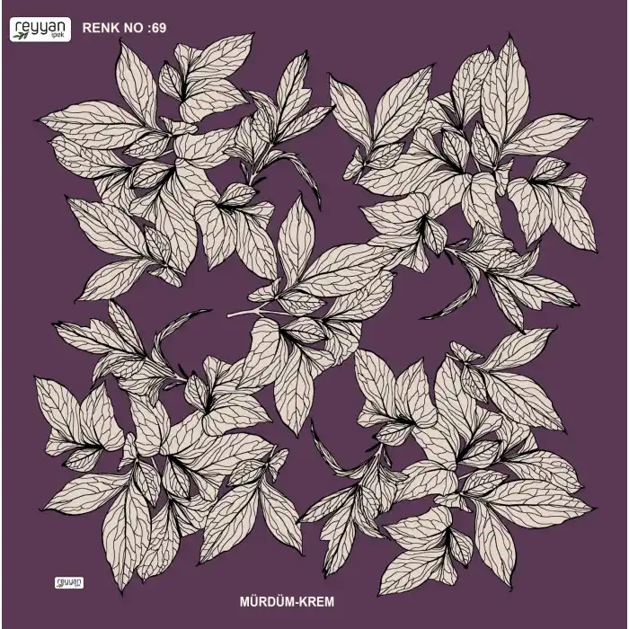 Reyyan İpek 100 cm Desenli Oyalık Yazma (ryyn-442-12)