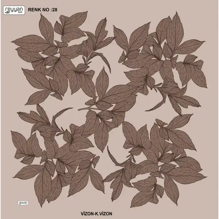 Reyyan İpek 100 cm Desenli Oyalık Yazma (ryyn-442-21)