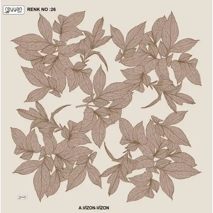 Reyyan İpek 100 cm Desenli Oyalık Yazma (ryyn-442-22)