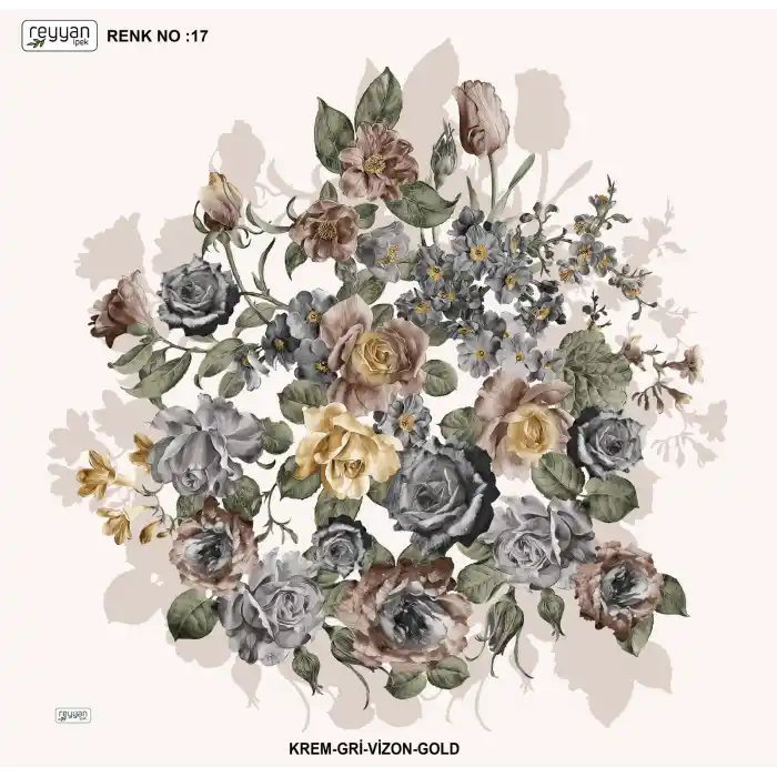 Reyyan İpek 100 cm Desenli Oyalık Yazma (ryyn-443-02)