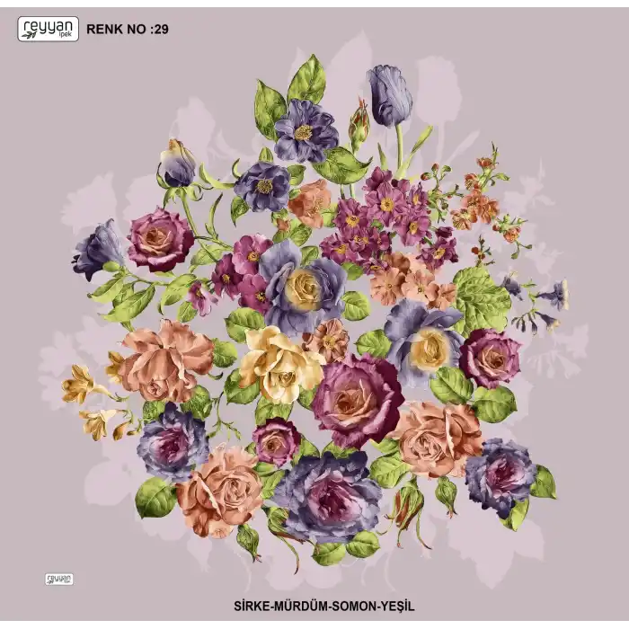 Reyyan İpek 100 cm Desenli Oyalık Yazma (ryyn-443-08)