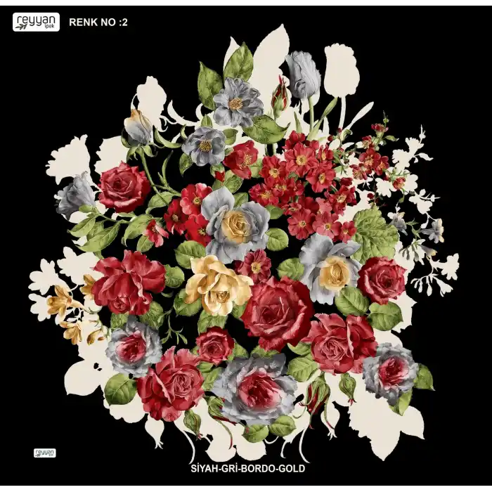 Reyyan İpek 100 cm Desenli Oyalık Yazma (ryyn-443-20)