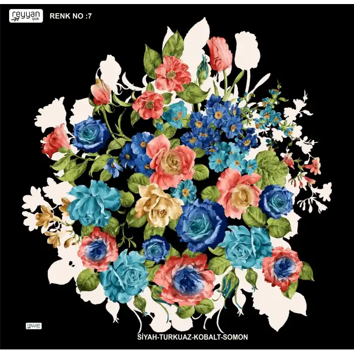 Reyyan İpek 100 cm Desenli Oyalık Yazma (ryyn-443-24)