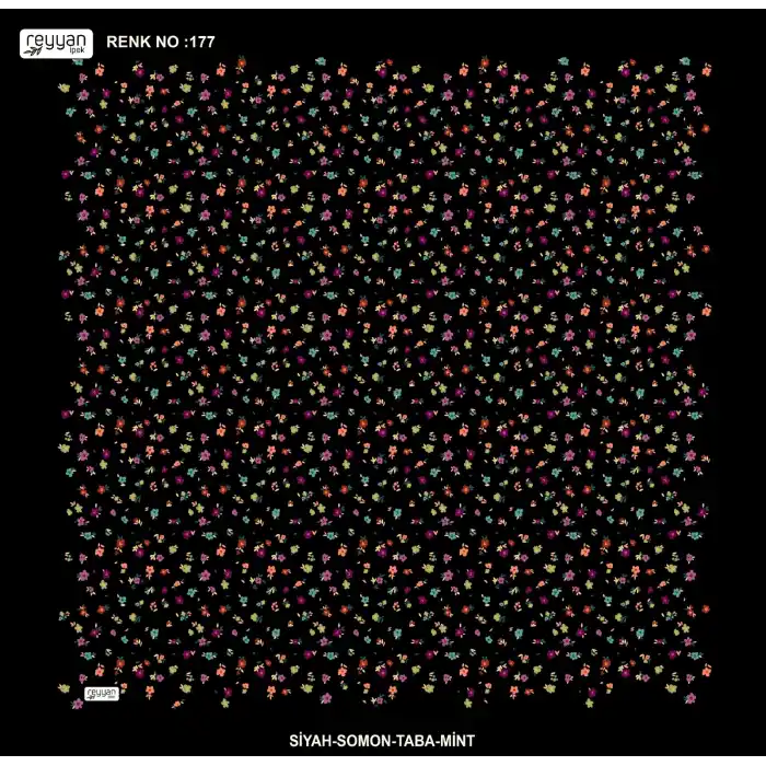 Reyyan İpek 100 cm Desenli Oyalık Yazma (ryyn-444-18)