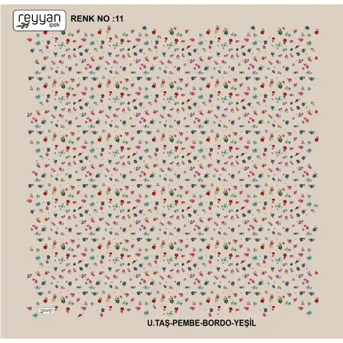 Reyyan İpek 100 cm Desenli Oyalık Yazma (ryyn-444-21)