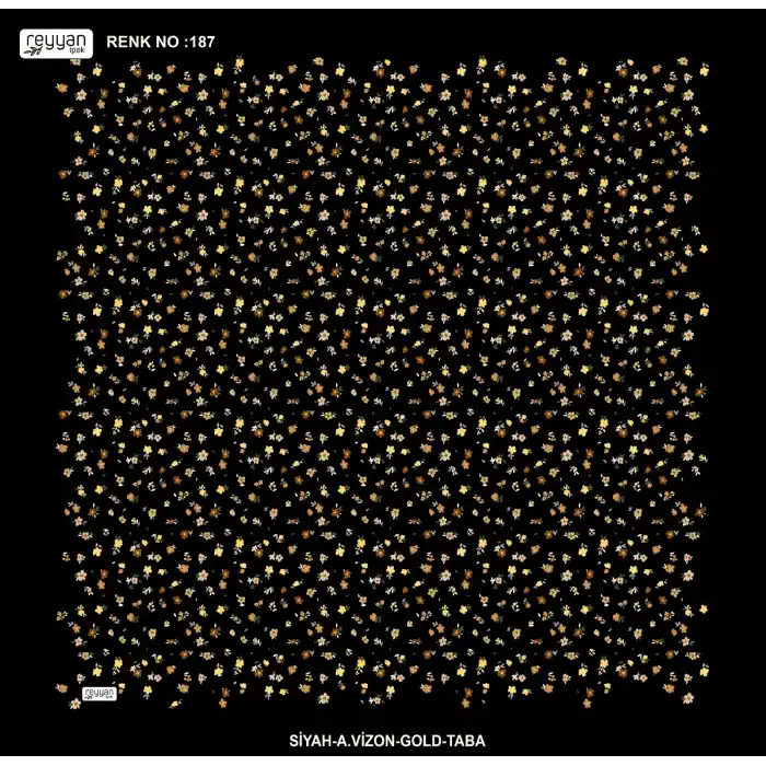Reyyan İpek 100 cm Desenli Oyalık Yazma (ryyn-444-27)