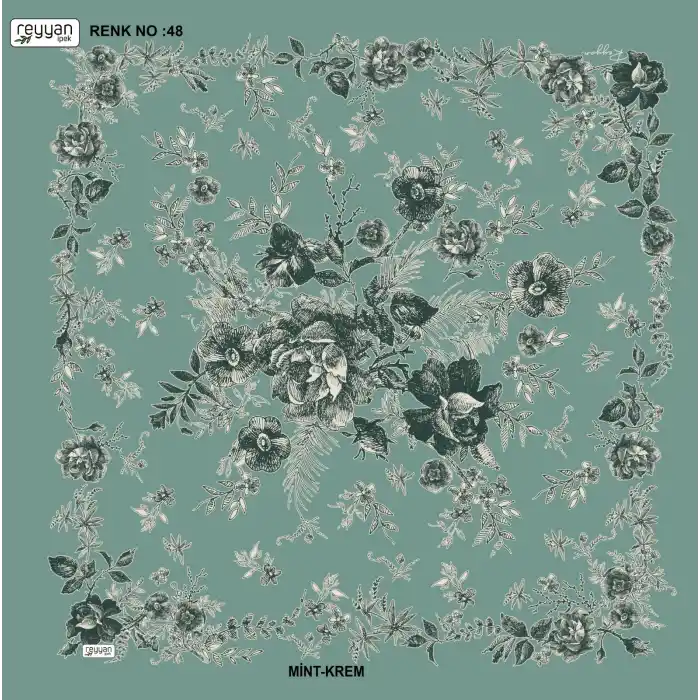 Reyyan İpek 100 cm Desenli Oyalık Yazma (ryyn-445-03)