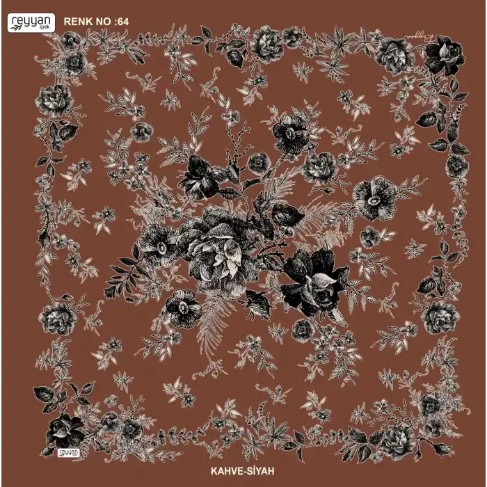 Reyyan İpek 100 cm Desenli Oyalık Yazma (ryyn-445-06)