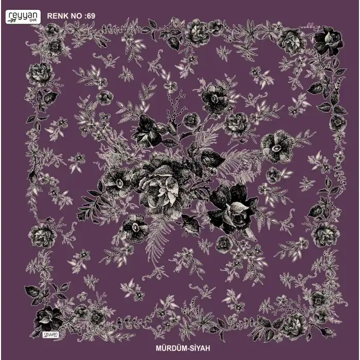 Reyyan İpek 100 cm Desenli Oyalık Yazma (ryyn-445-08)