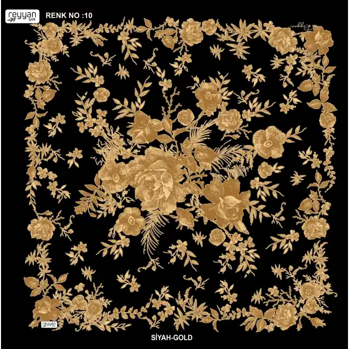 Reyyan İpek 100 cm Desenli Oyalık Yazma (ryyn-445-12)