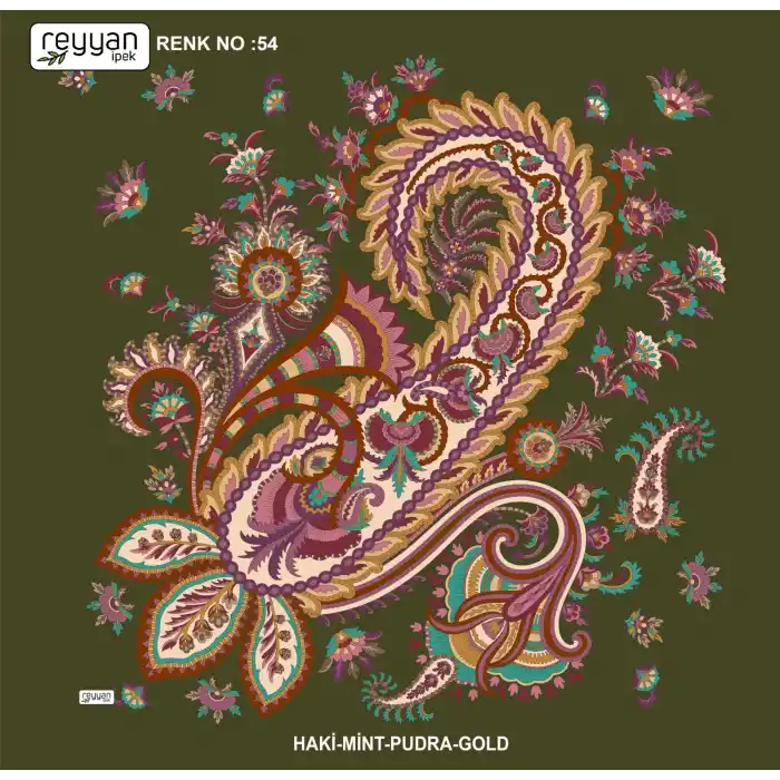 Reyyan İpek 100 cm Desenli Oyalık Yazma (ryyn-446-15)