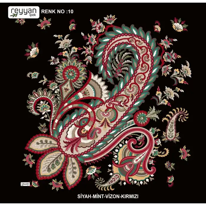 Reyyan İpek 100 cm Desenli Oyalık Yazma (ryyn-446-20)