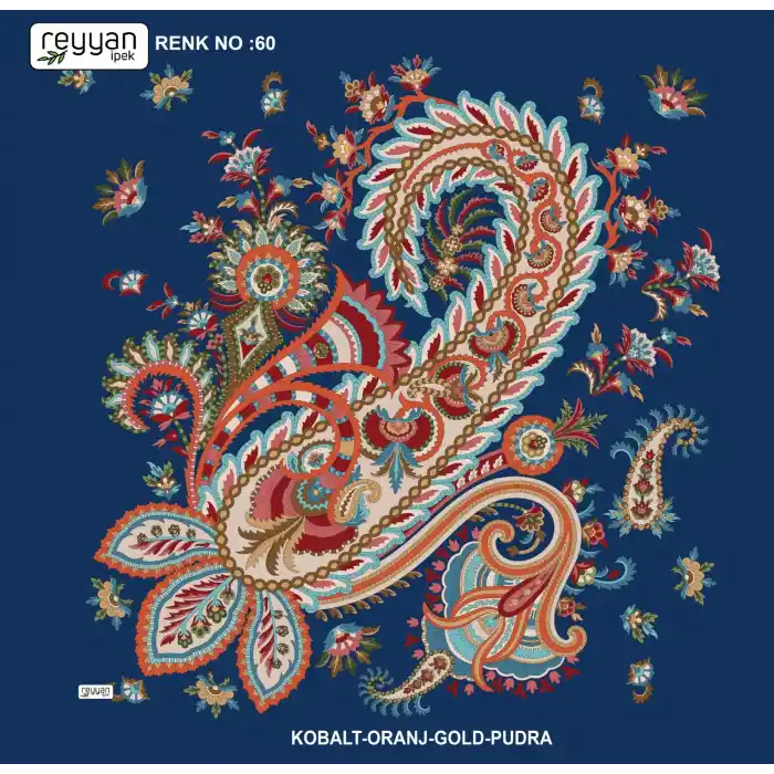 Reyyan İpek 100 cm Desenli Oyalık Yazma (ryyn-446-26)