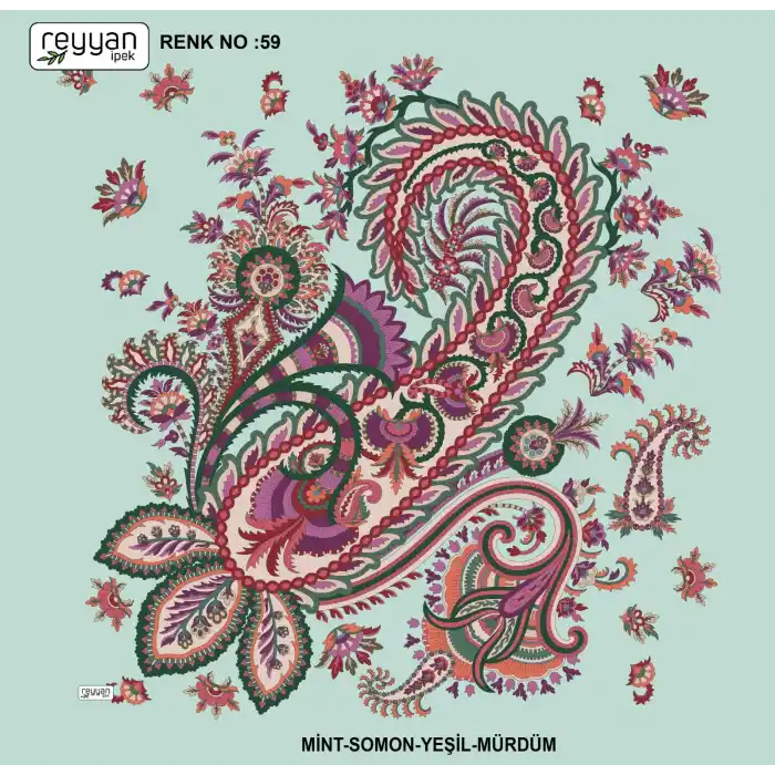 Reyyan İpek 100 cm Desenli Oyalık Yazma (ryyn-446-27)