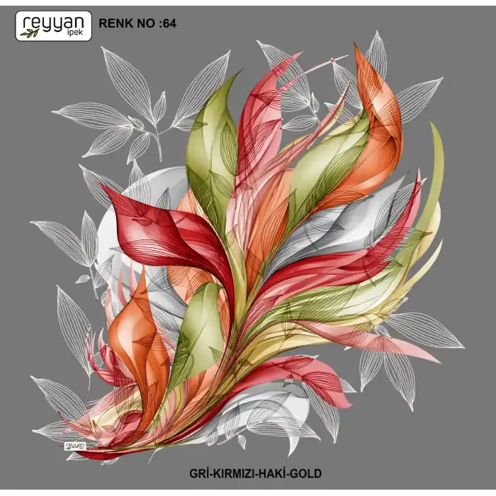 Reyyan İpek 100 cm Desenli Oyalık Yazma (ryyn-447-01)