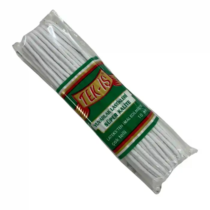 Tek-iş Pamuk Lateks Bebek Lastikleri 10m. Beyaz (ti01-04)