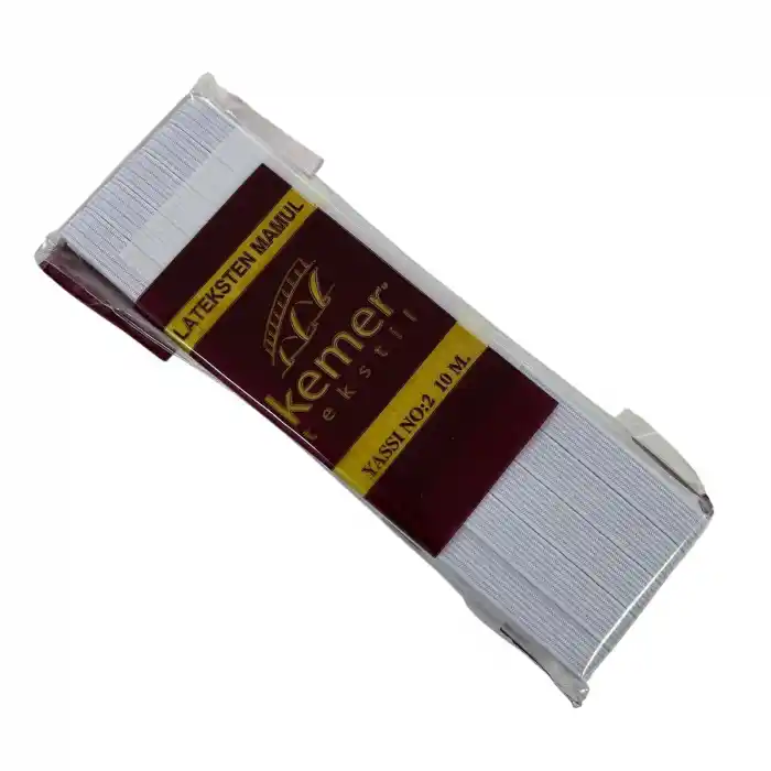 Kemer Yassı 2 no Lastikleri 10m. Beyaz (ti01-10)