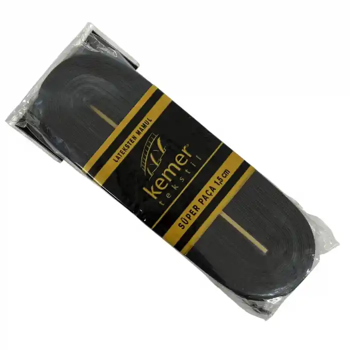 Kemer Tekstil Paça Lastiği 1,5cm 10m. Siyah (ti01-12)