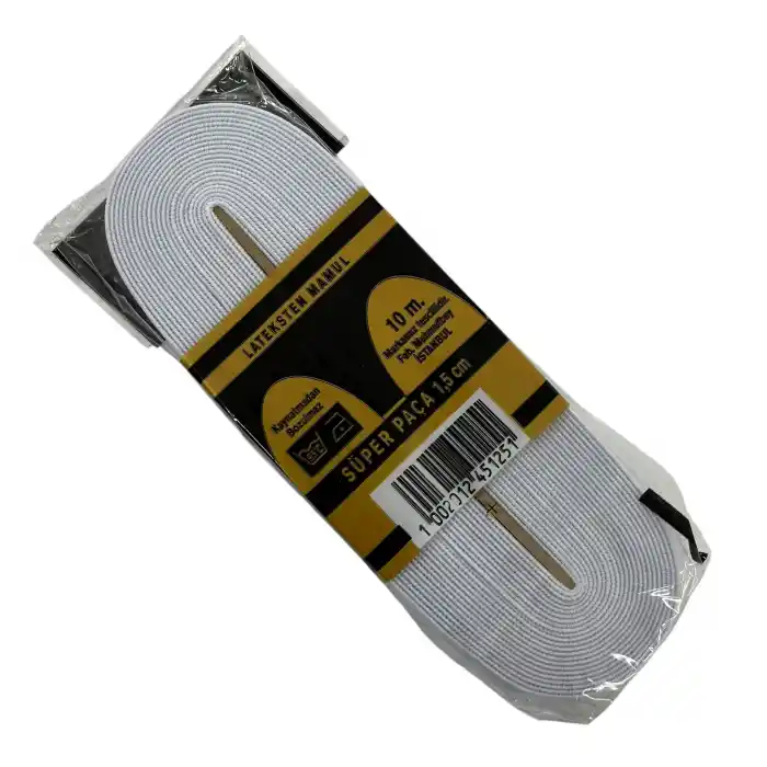 Kemer Tekstil Paça Lastiği 1,5cm 10m. Beyaz (ti01-15)