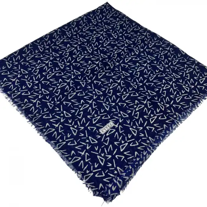 Eyfel Dimi Koton Eşarp Lacivert-Vizon Serisi (FE523-15)