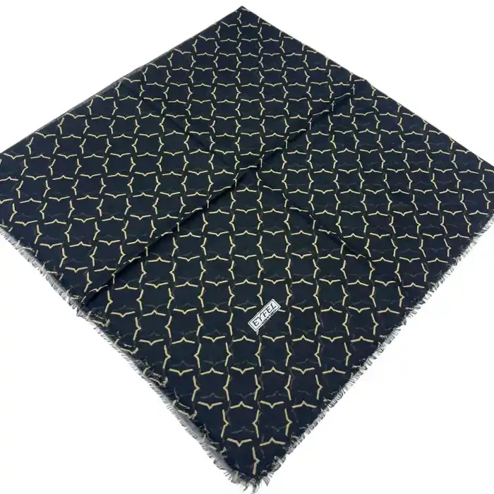 Eyfel Dimi Koton Eşarp Siyah-Karamel Serisi (FE525-23)