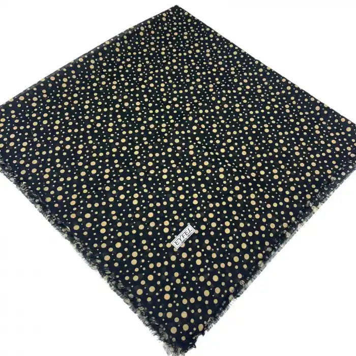 Eyfel Dimi Koton Eşarp Siyah-Karamel Serisi (FE525-26)