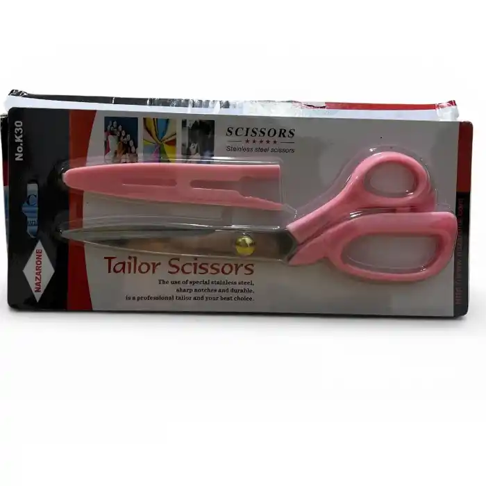 Nazarone 8.5 Paslanmaz Çelik Büyük Pembe Makas (MK04-01)