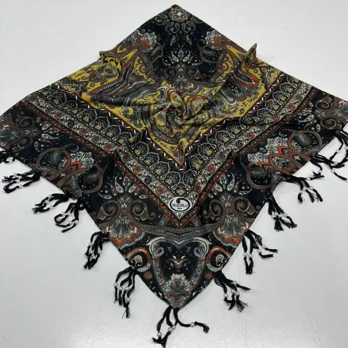 Huzurlu Püsküllü Boncuklu El İşi Yazma (pbs9616)