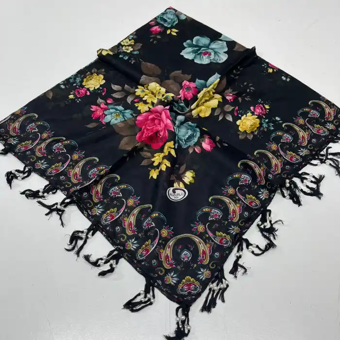 Huzurlu Püsküllü Boncuklu El İşi Yazma (pbs9403)