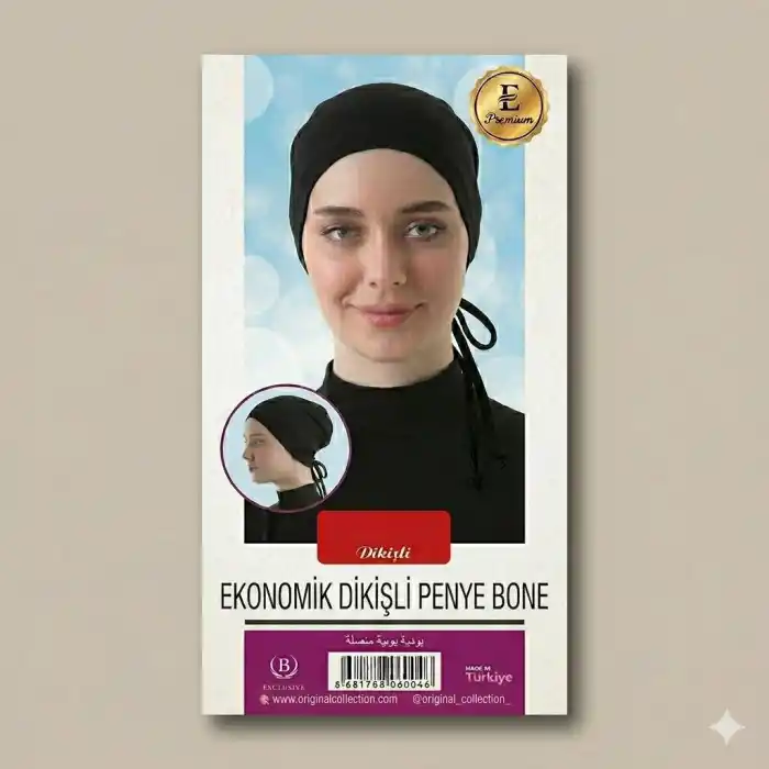 Ekonomik Penye İpli Siyah Bone (PB07-01)