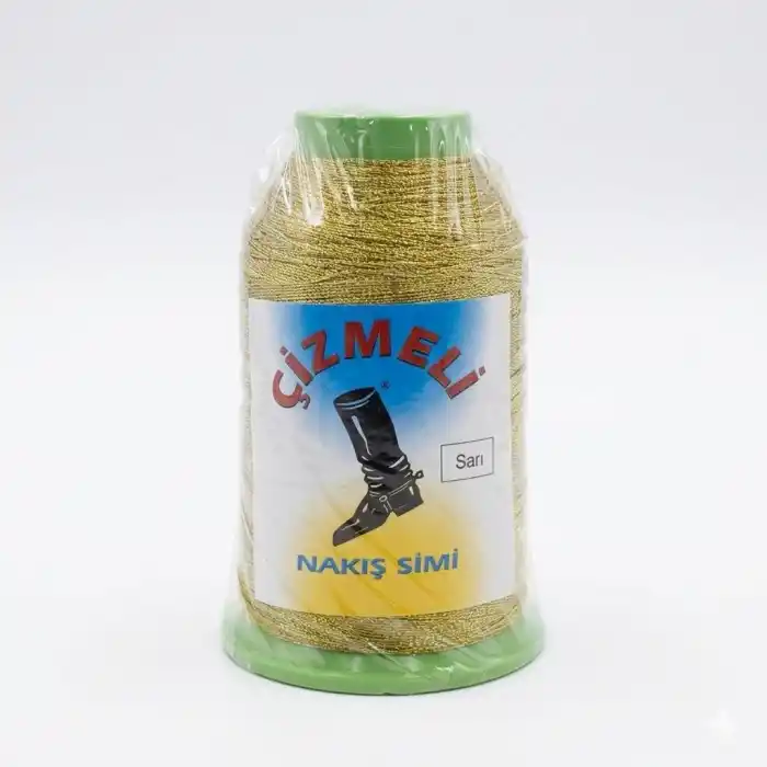 Çizmeli 50 gr. Açık Sarı Nakış Simi İp-(SİM-002)