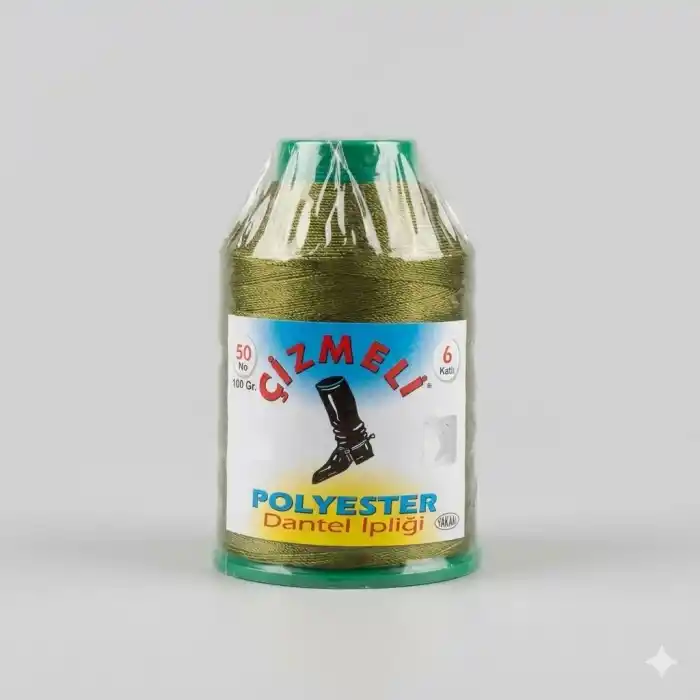 Çizmeli 100 gr. Polyester Oya İpi - (Renk no:581)